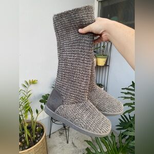 Airwalk Gray Knit Slipper Socks